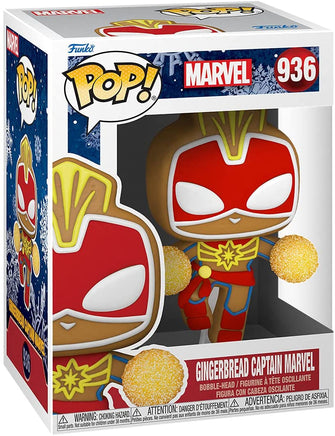 Pop Marvel 3.75 Inch Static Figure - Gingerbread Captain Marvel #936