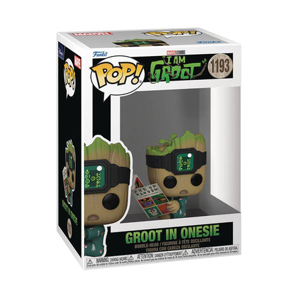 Pop Marvel I Am Groot 3.75 Inch Static Figure - Groot with Book In Onesie #1193