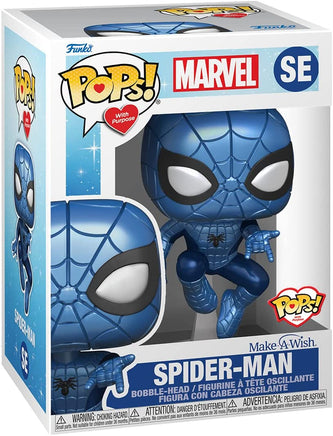 Pop Marvel Spider-Man 3.75 Inch Static Figure - Make A Wish Spider-Man (Metallic) SE