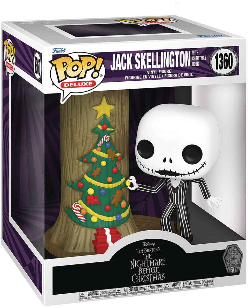 Pop Movies The Nightmare Before Christmas 3.75 Inch Action Figure Deluxe - Jack Skellington with Christmas Door #1360