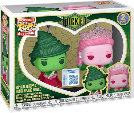 Pop Pocket Wicked 3.75 Inch Action Figure Keychain 2-Pack - Glinda & Elphaba