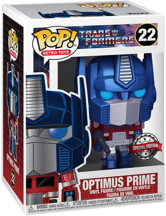 Pop Retro Toys Transformers 3.75 Inch Static Figure - Optimus Prime Metallic #22