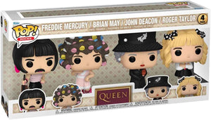 Pop Rocks Queen 3.75 Inch Action Figure 4-Pack - Freddie Mercury - Brian May - John Deacon - Roger Taylor