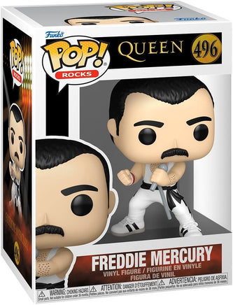 Pop Rocks Queen 3.75 Inch Action Figure - Freddie Mercury (White Singlet) #496
