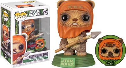 Pop Star Wars 3.75 Inch Static Figure Exclusive - Wicket W. Warrick with Pin #290