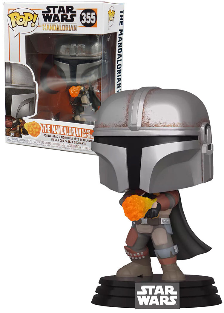 Pop Star Wars 3.75 Inch Action Figure Star Wars - The Mandalorian Flame Throwing #355 Exclusive