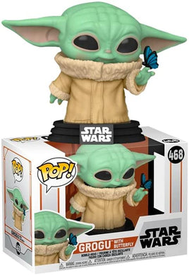 Pop Star Wars Star Wars The Mandalorian 3.75 Inch Static Figure Exclusive - Grogu with Butterfly #468