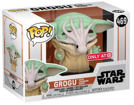 Pop Star Wars The Mandalorian 3.75 Inch Static Figure Exclusive - Grogu with Chowder Squid #469