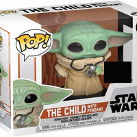 Pop Star Wars The Mandalorian 3.75 Inch Action Figure Exclusive - The Child With Pendant #398