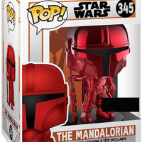 Pop Star Wars The Mandalorian 3.75 Inch Action Figure Exclusive - The Mandalorian Red Metallic #345