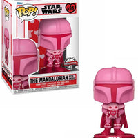 Pop Star Wars The Mandalorian 3.75 Inch Action Figure Exclusive - Valentine The Mandalorian with Grogu #498