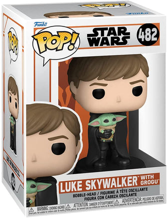 Pop Star Wars The Mandalorian 3.75 Inch Static Figure - Luke Skywalker with Grogu #482