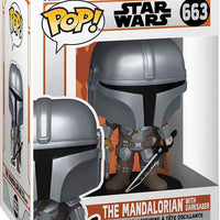 Pop Star Wars The Mandalorian 3.75 Inch Action Figure - The Mandalorian with Darksaber #663