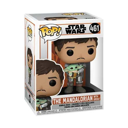 Pop Star Wars The Mandalorian 3.75 Inch Static Figure - The Mandalorian with Grogu #461