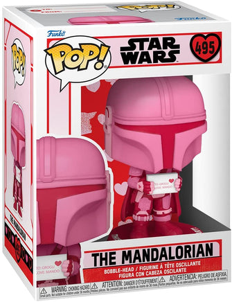 Pop Star Wars 3.75 Inch Static Figure - Valentines The Mandalorian #495