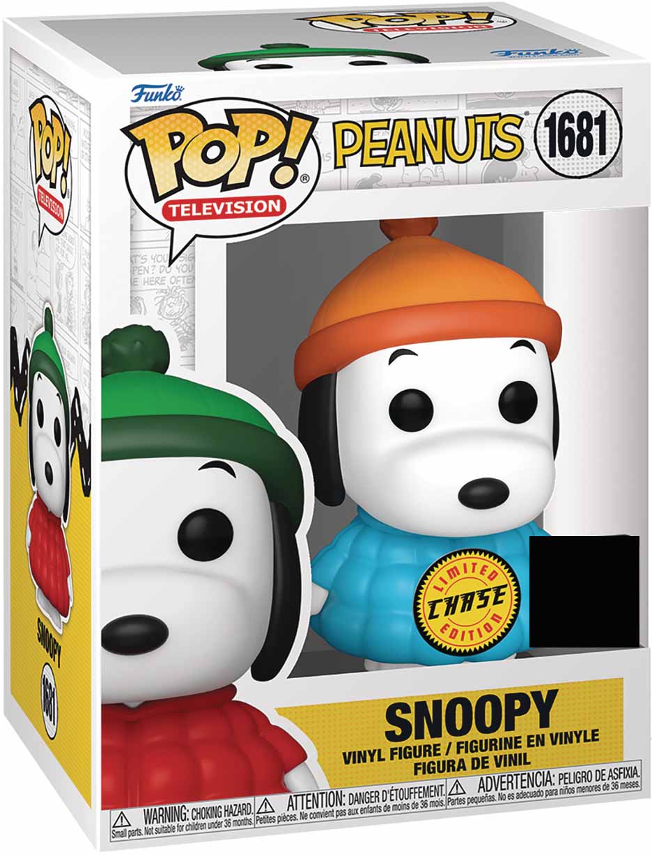 Pop Television Peanuts 3.75 Inch Action Figure Exclusive - Snoopy in Puffer Jacket #1681 Chase