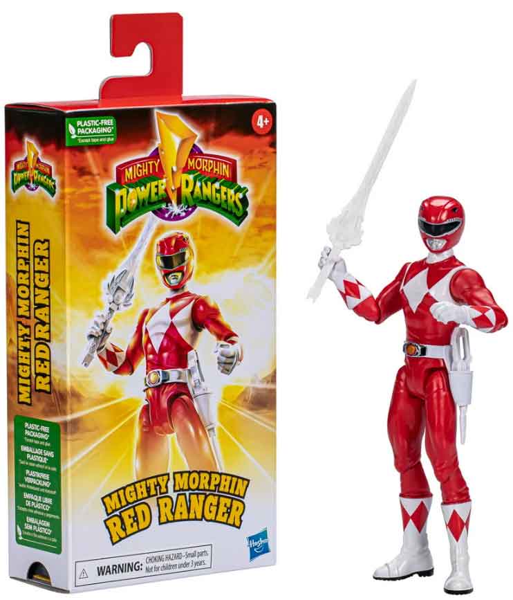 Power Rangers Mighty Morphin 6 Inch Action Figure VHS Exclusive - Red Ranger