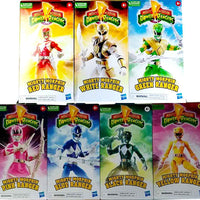 Power Rangers Mighty Morphin 6 Inch Action Figure VHS Exclusive - Set of 7 (Pink-Blue-Green-White-Red-Yellow-Back)
