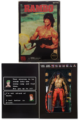 Rambo First Blood Part II 7 Inch Action Figure Classic Video Game Series - NES 8-Bit Rambo