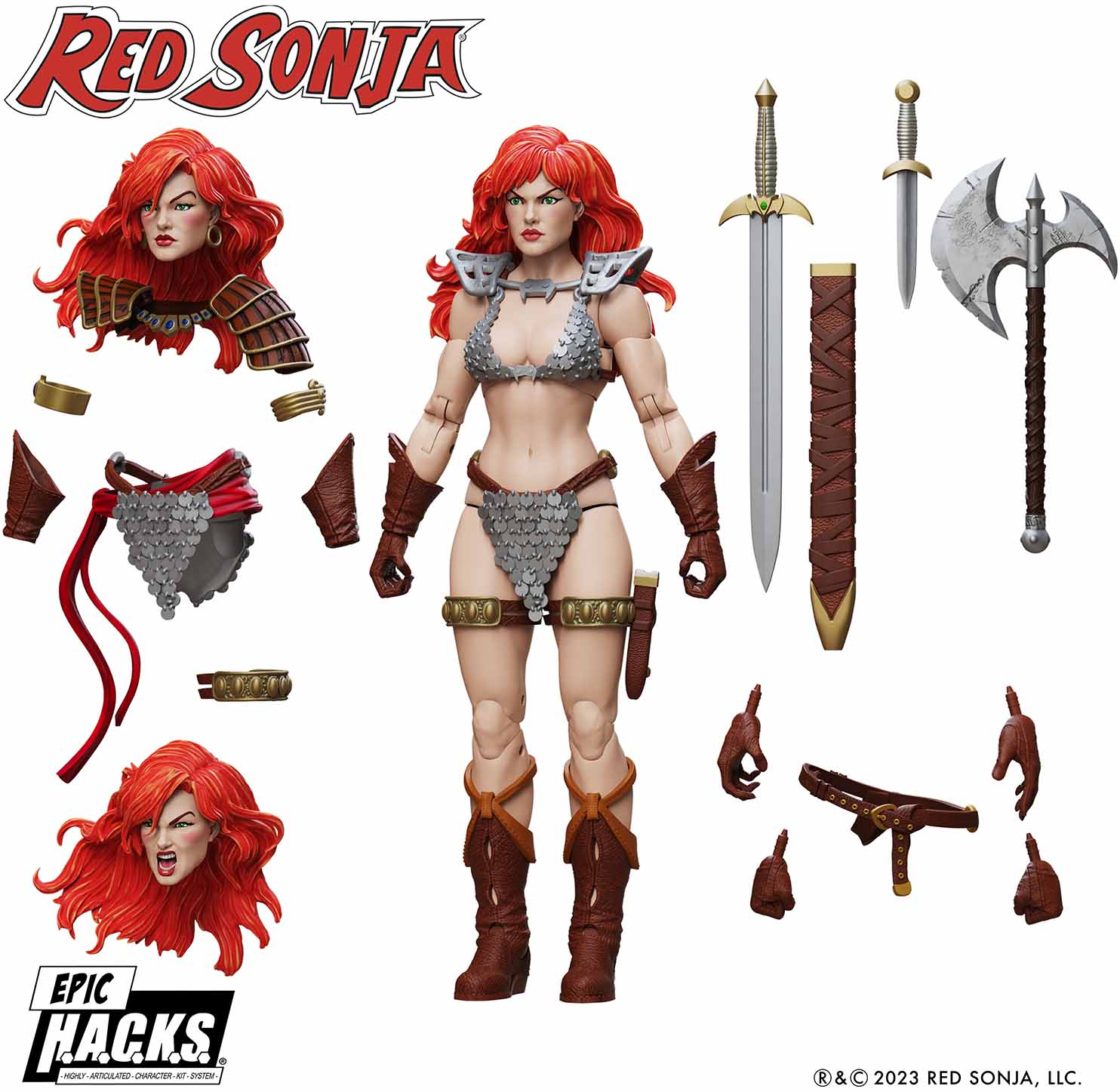1/12レッドソニア　REDSONIA Red Sonja Epic H.A.C.K. 6 Inch Action Figure 1/12 Scale - Red