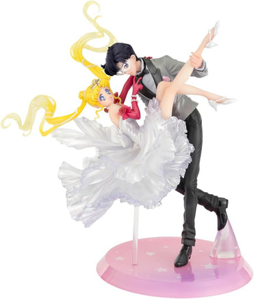 Sailor Moon 9 Inch Statue Figure FiguartsZERO Chouette - Usagi & Tuxedo Mask Moonlight Glow Edition Reissue