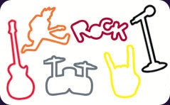 Silly Bandz Rubber Bands - Rockbandz Rock Shapes 24-Pack