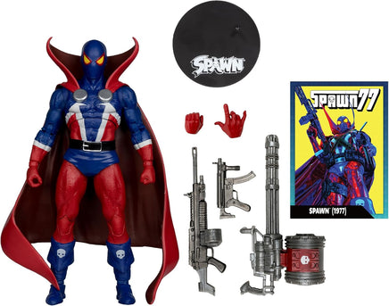Spawn Digital Collectible 7 Inch Action Figure Exclusive - Spawn 1977 Red and Blue Red Platinum