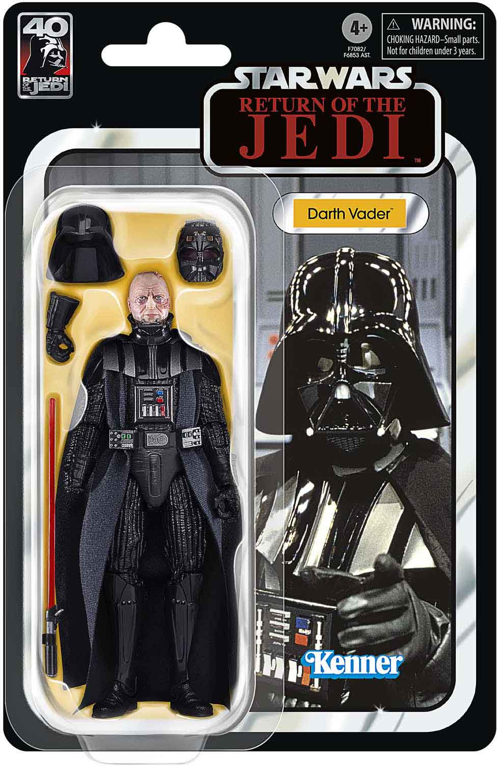 Star Wars 40th Anniversary 6 Inch Action Figure (2023 Wave 3) - Unmasked Darth Vader