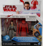 Star Wars 3.75 Inch Action Figure Force link 2-Pack Wave 1 - Rey vs Elite Praetorian Guard