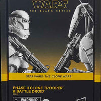 Star Wars The Black Series 6 Inch Action Figure 2-Pack - Phase II Clone Trooper & Battle Droid