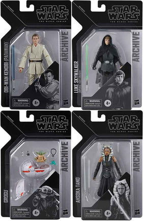 Star Wars The Black Series Archives 6 Inch Action Figure (2024 Wave 2) - Set of 4 (Obi-Wan - Ahsoka - Luke - Grogu)