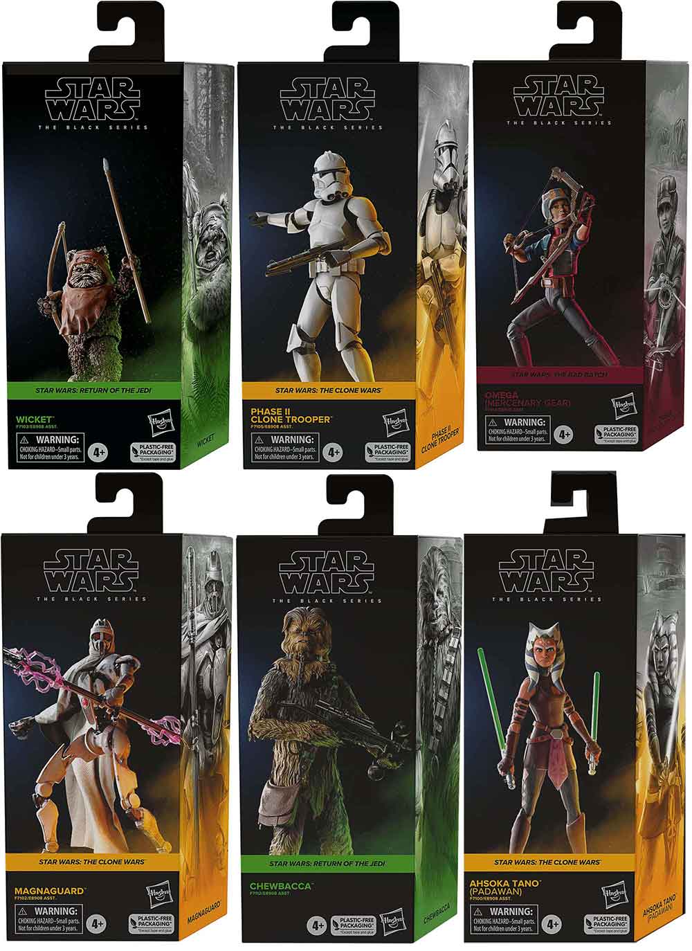 Star Wars The Black Series 6 Inch Action Figure Box Art (2023 Wave 2A) - Set of 6