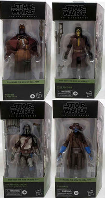 Star Wars The Black Series 6 Inch Action Figure Box Art (2024 Wave 1A) - Set of 4 (Bane - Chieftain - Pyke - Mando)