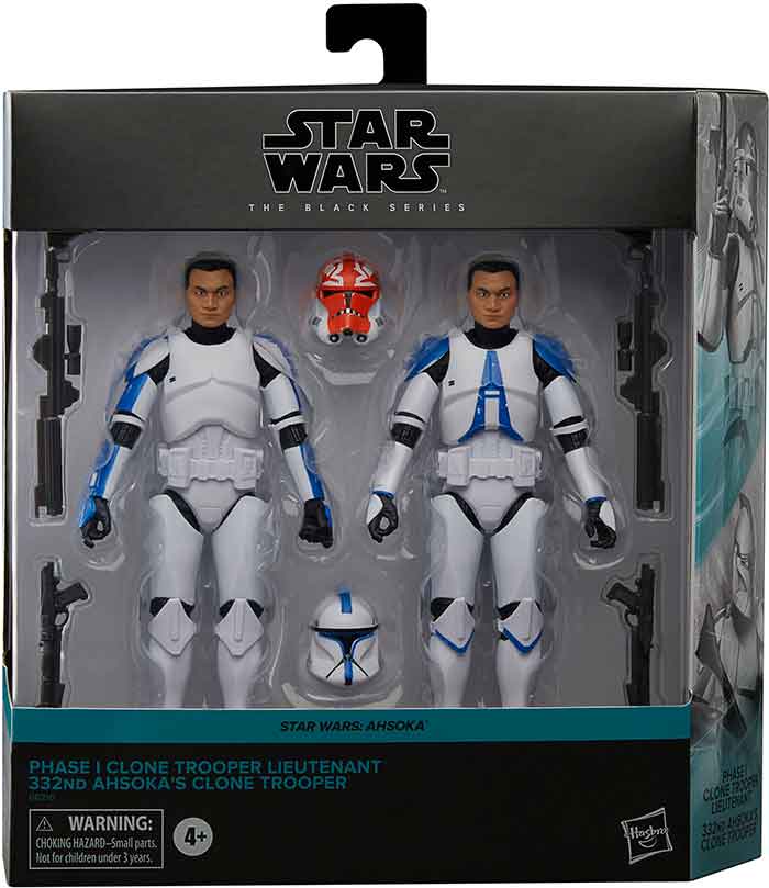 Star Wars The Black Series 6 Inch Action Figure Box Art Deluxe - Phase I Clone Trooper Lieutenant & 332nd Clone Trooper
