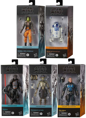 Star Wars The Black Series Disney+ Ahsoka 6 Inch Action Figure Box Art (2023 Wave 3A) - Set of 5