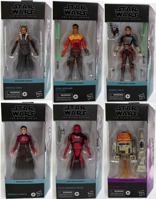 Star Wars The Black Series Disney+ Ahsoka TV 6 Inch Action Figure Box Art (2023 Wave 2B) - Set of 6