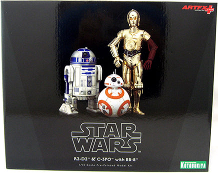 Star Wars The Force Awakens 1/10 Scale Statue Figure ArtFX+ - C-3PO & R2-D2 With BB-8