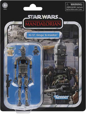 Star Wars The Vintage Collection 3.75 Inch Action Figure Deluxe - IG-12, Grogu & Anzellan