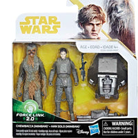 Star Wars Universe Force Link 3.75 Inch Scale Action Figure 2-Pack - Chewbacca & Han Solo (Mimban)