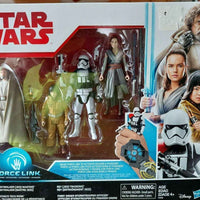 Star Wars Universe Force Link 3.75 Inch Scale Action Figure 4-Pack - (Luke - Rey - Rose - Trooper)