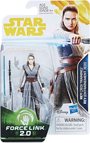 Star Wars Universe Force Link 3.75 Inch Action Figure - Rey (Jedi Training)