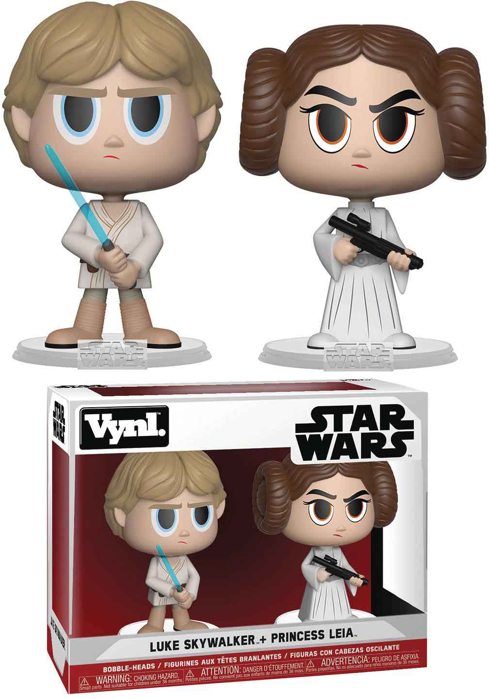 Star Wars 3.75 Inch Action Figure Vinyl - Luke Skywalker & Princess Leia