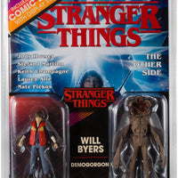 Stranger Things 3 Inch Action Figure Page Punchers - Will Byers and Demogorgon