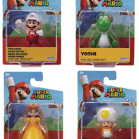 Super Mario World Of Nintendo 2 Inch Mini Figure Wave 34 - Set of 4 (Yellow Toad - Daisy - Green Yoshi - Fire Mario)