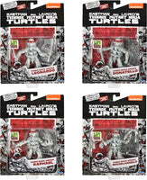 Teenage Mutant Ninja Turtles 4 Inch Action Figure 4-Pack Box Set - Ninja Turtles Black and White Comic Book Figures