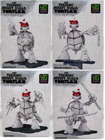 Teenage Mutant Ninja Turtles 4.5 Inch Action Figure Original Sketch - Set of 4 (Black & White)