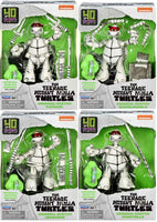 Teenage Mutant Ninja Turtles 4.5 Inch Action Figure Original Sketch - Set of 4 (Black & White)