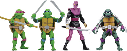 Teenage Mutant Ninja Turtles 7 Inch Figure Turtles In Time - Set of 4 (Donatello - Leonardo - Slash - Foot Soldier)