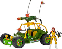 Teenage Mutant Ninja Turtles x G.I. Joe 5 Inch Vehicle Figure - A.W.E Shell Striker with Scarlett x April