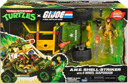 Teenage Mutant Ninja Turtles x G.I. Joe 5 Inch Vehicle Figure - A.W.E Shell Striker with Scarlett x April